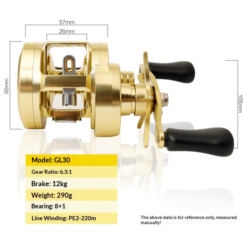 GL30 Full Metal Magnetic Baitc - огляд і ціна Trolling Reel