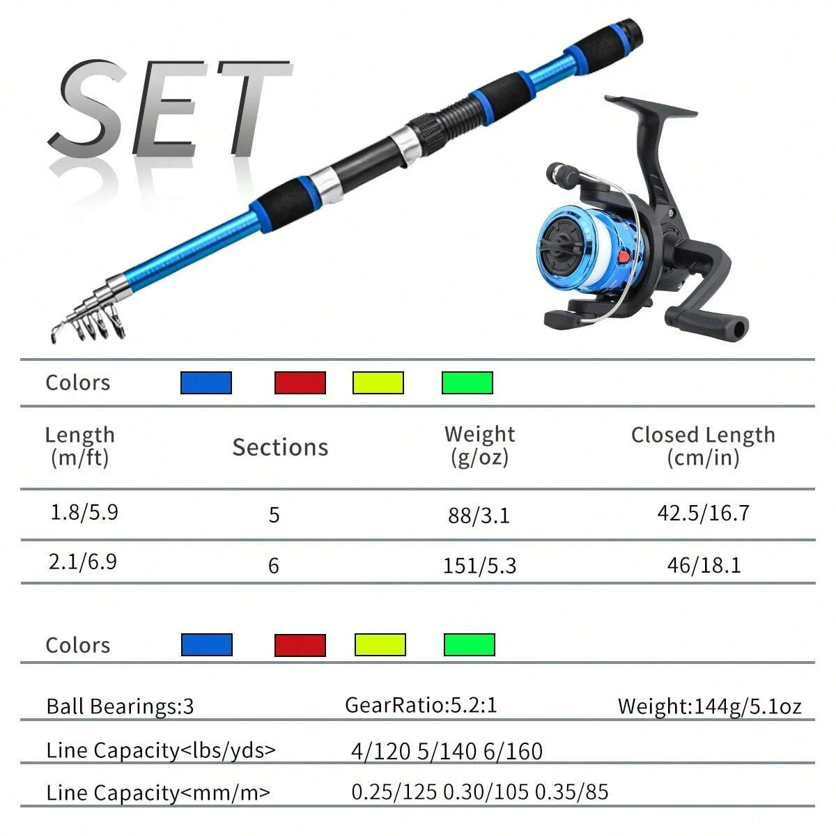 Spinning Fishing Rod and Reel  - огляд і ціна Conventional Reel